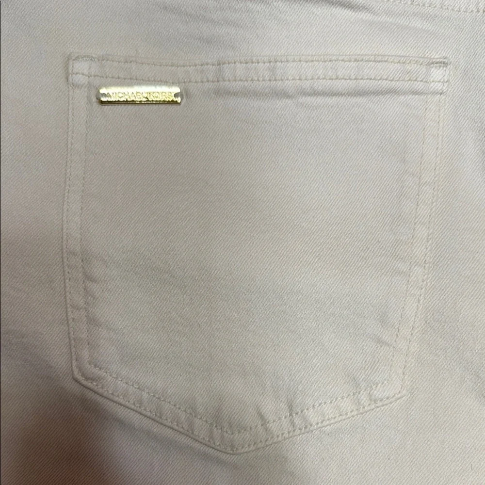 Michael Kors Cream High Rise Jeans Relaxed Fit